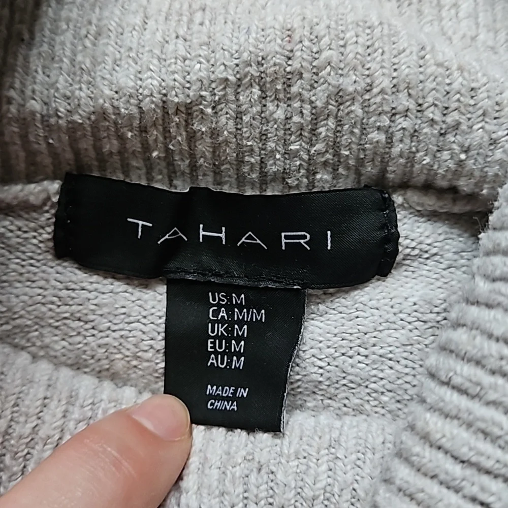 Tahari cream turtleneck